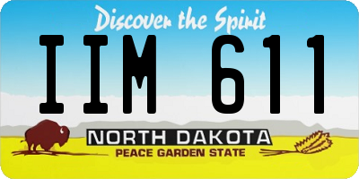 ND license plate IIM611