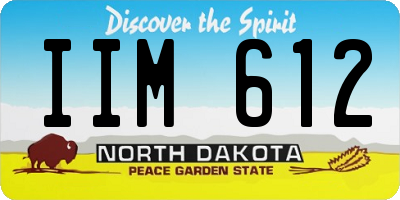 ND license plate IIM612