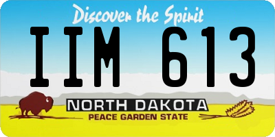 ND license plate IIM613