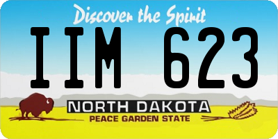 ND license plate IIM623
