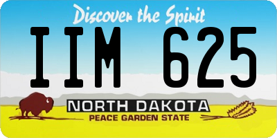 ND license plate IIM625
