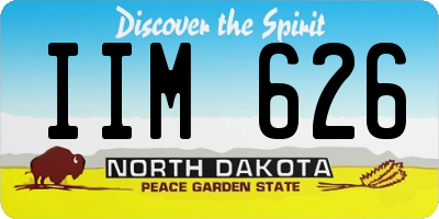 ND license plate IIM626