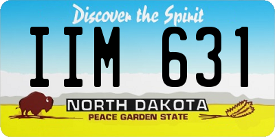 ND license plate IIM631