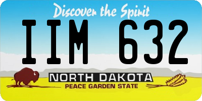 ND license plate IIM632