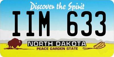 ND license plate IIM633