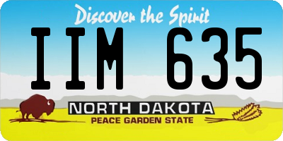 ND license plate IIM635