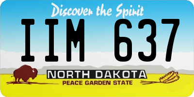 ND license plate IIM637