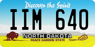 ND license plate IIM640