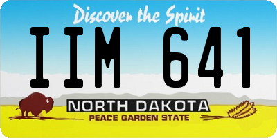 ND license plate IIM641