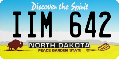 ND license plate IIM642