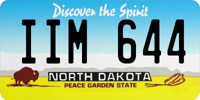 ND license plate IIM644