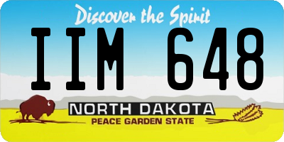 ND license plate IIM648