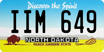 ND license plate IIM649