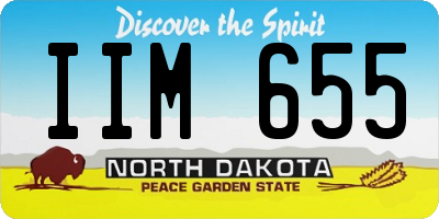 ND license plate IIM655