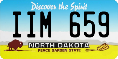 ND license plate IIM659