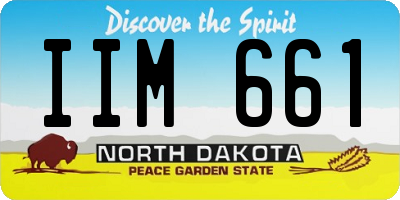 ND license plate IIM661