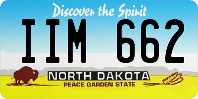 ND license plate IIM662