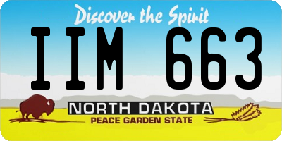 ND license plate IIM663