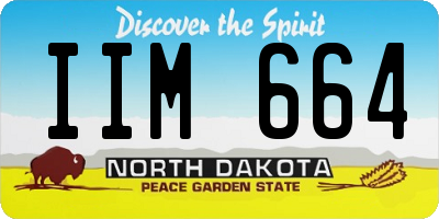 ND license plate IIM664