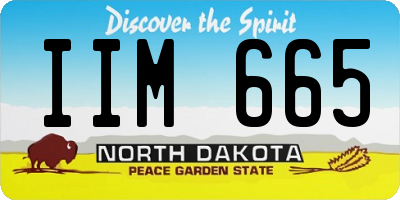 ND license plate IIM665