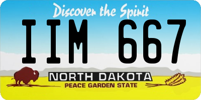 ND license plate IIM667