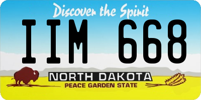 ND license plate IIM668