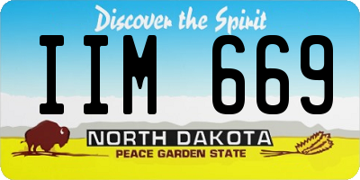 ND license plate IIM669