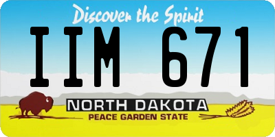 ND license plate IIM671