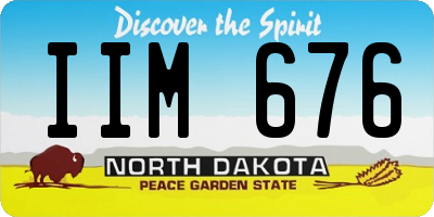ND license plate IIM676