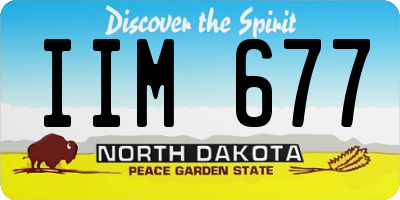 ND license plate IIM677
