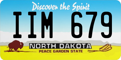 ND license plate IIM679
