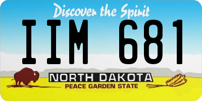 ND license plate IIM681
