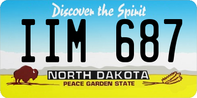 ND license plate IIM687