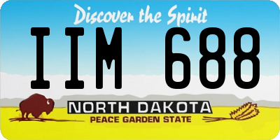 ND license plate IIM688