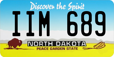 ND license plate IIM689
