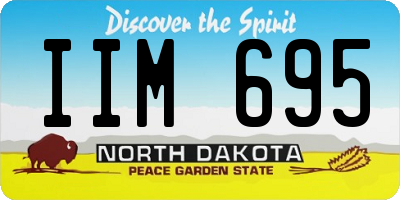 ND license plate IIM695