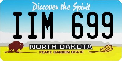 ND license plate IIM699