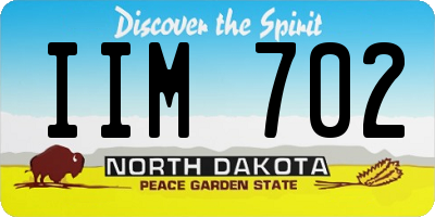 ND license plate IIM702