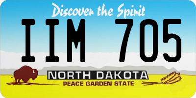 ND license plate IIM705