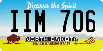 ND license plate IIM706