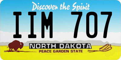 ND license plate IIM707