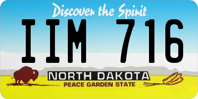 ND license plate IIM716