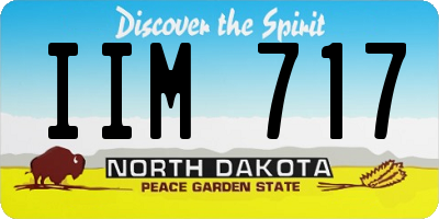 ND license plate IIM717