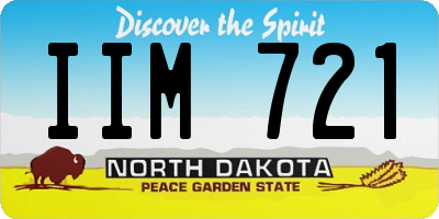 ND license plate IIM721