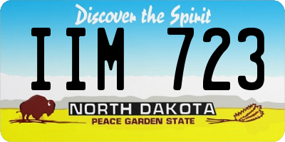ND license plate IIM723