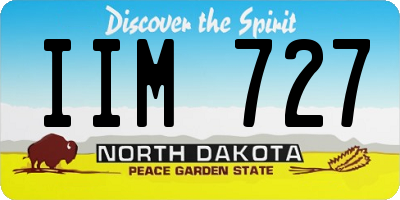 ND license plate IIM727