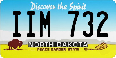 ND license plate IIM732