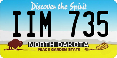 ND license plate IIM735