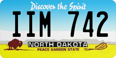 ND license plate IIM742