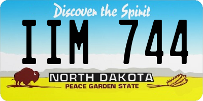 ND license plate IIM744